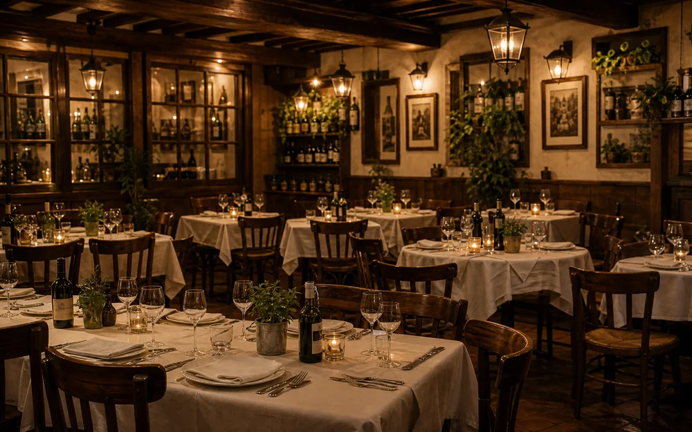 Sala di un ristorante di quartiere