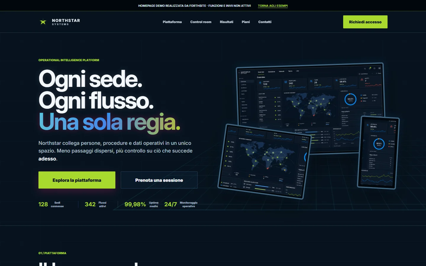 Anteprima della piattaforma operativa Northstar Systems